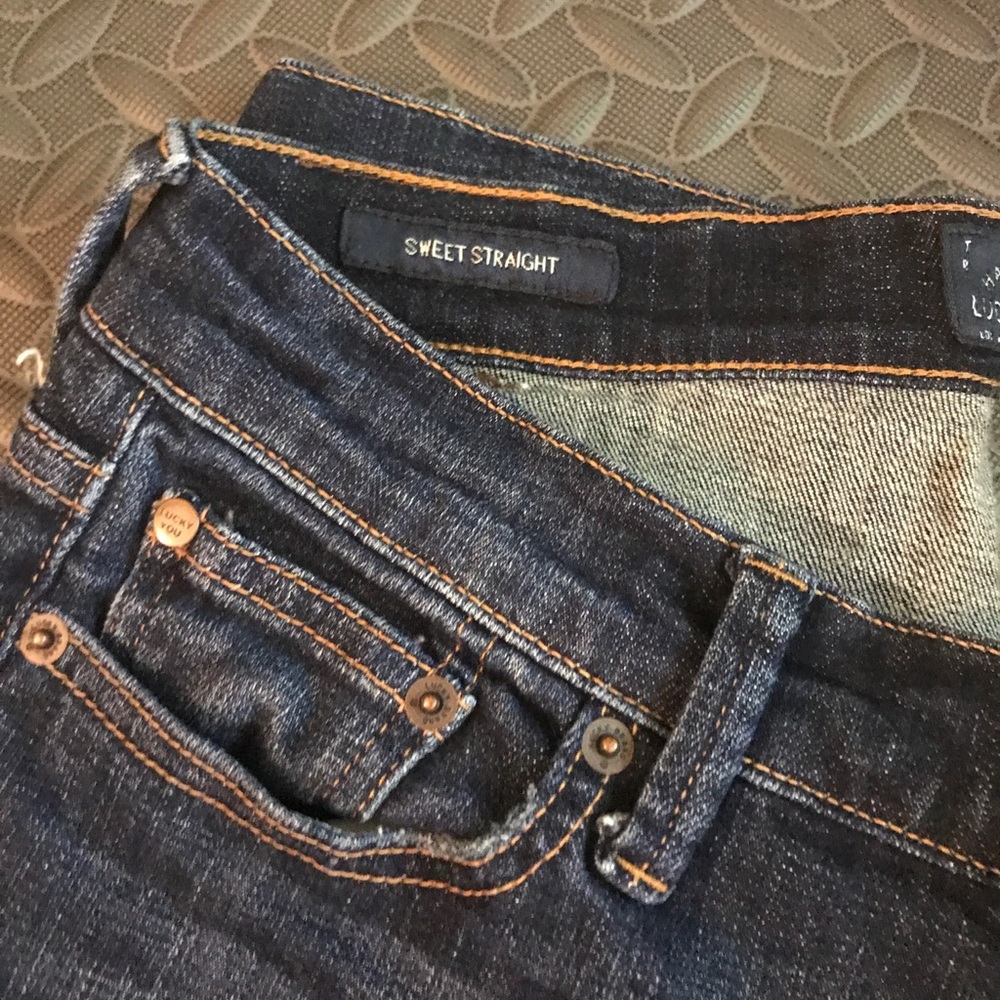NWOT lucky sweet & straight dark denims - Picture 4 of 7